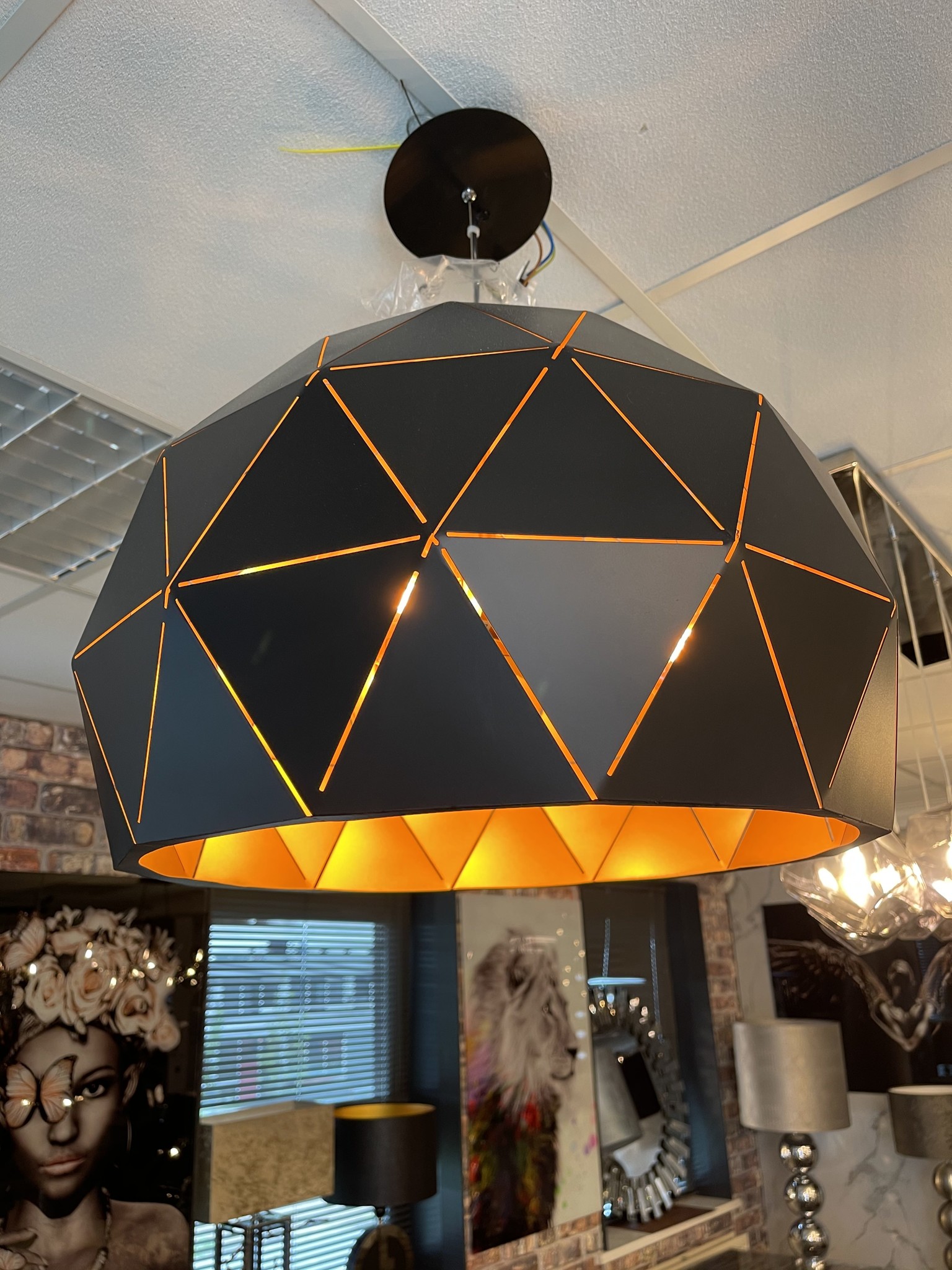 Hanglamp - industrieël matzwart