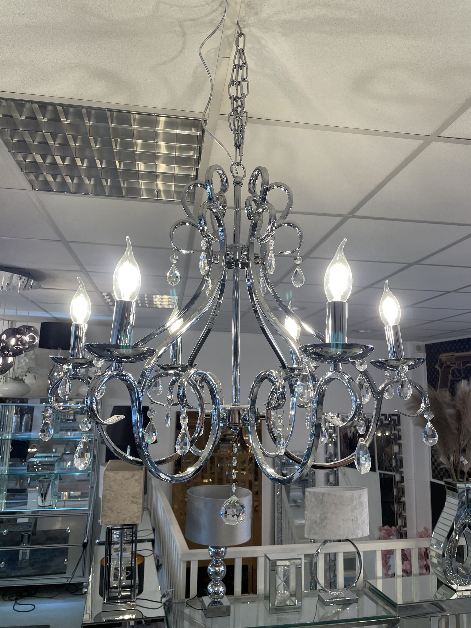 Hanglamp - moderne kroonluchter 6 armen