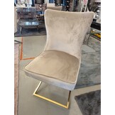 Eetkamerstoel Lara - Taupe Goud/Zilver