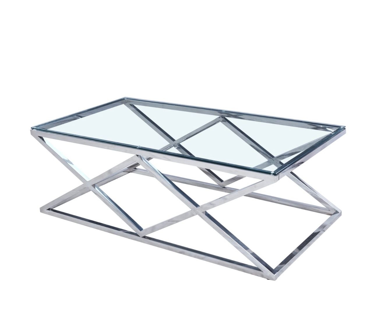 Salontafel Liya - Zilver Glas