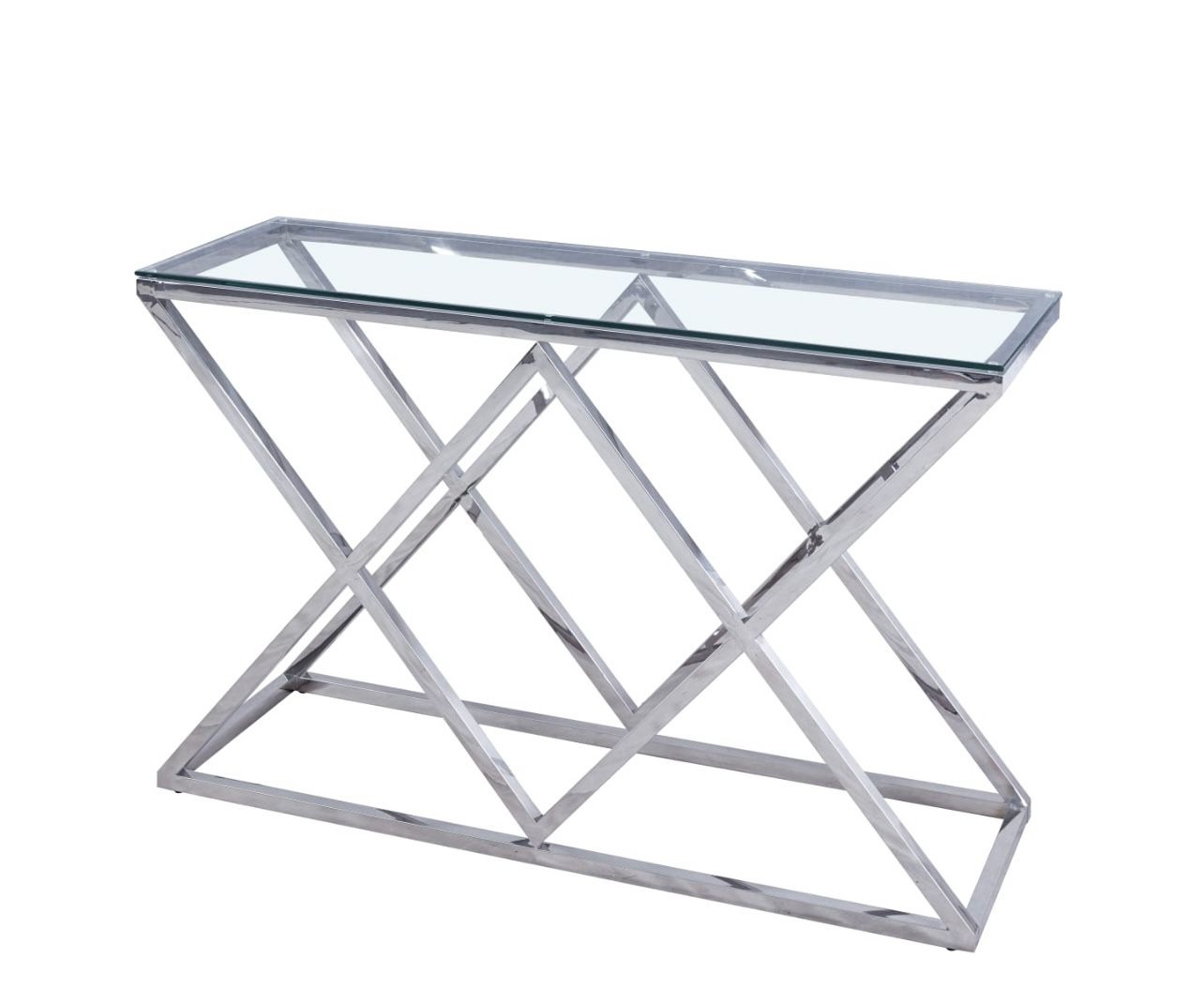 Sidetable Liya - Zilver Glas