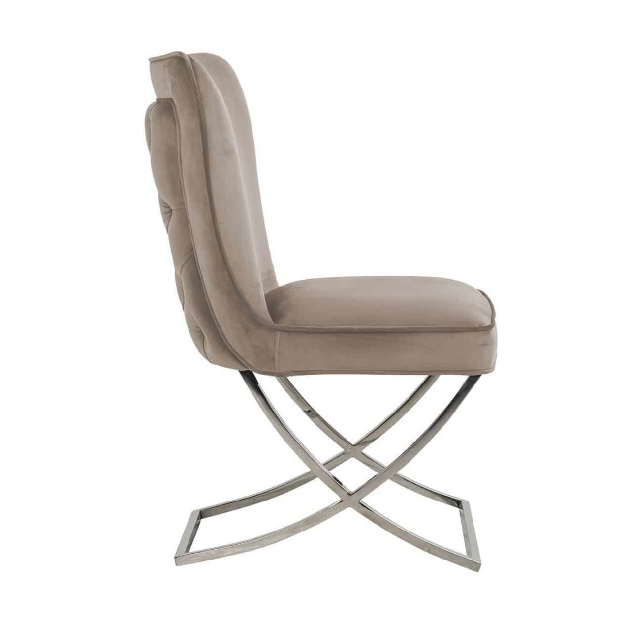 Eetkamerstoel Lara - Taupe Goud/Zilver