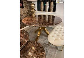 Eettafel Doblo - Marmer Bruin Goud