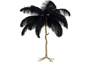 Vloerlamp Avestruz - Zwart en zilver