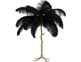 Vloerlamp Avestruz - Zwart en zilver