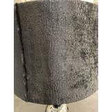 Tafellamp antraciet - Luxe croco kap zwart