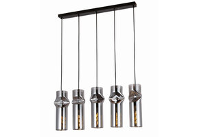 Hanglamp Candle - Antraciet Smoke Glass 5 Lichts