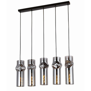 Hanglamp Candle - Antraciet Smoke Glass 5 Lichts