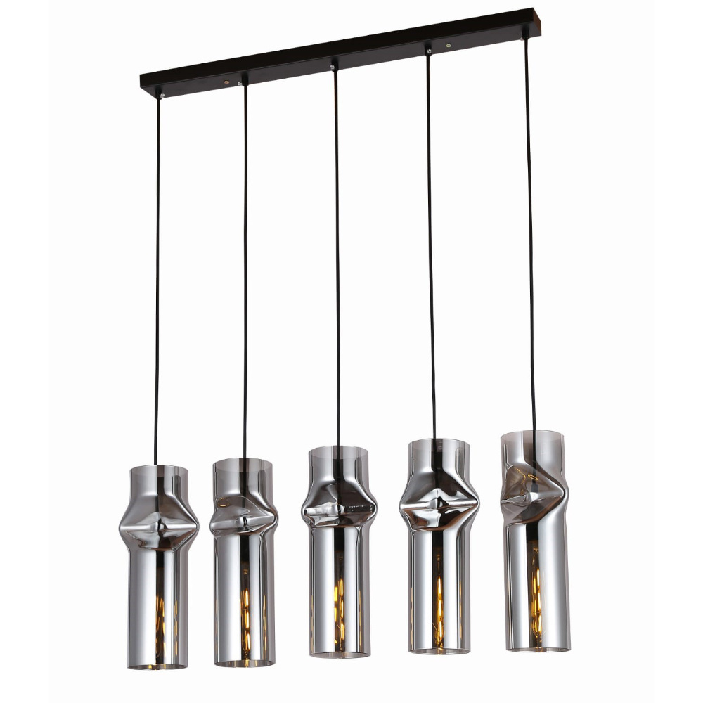 Hanglamp Candle - Antraciet Smoke Glass 5 Lichts