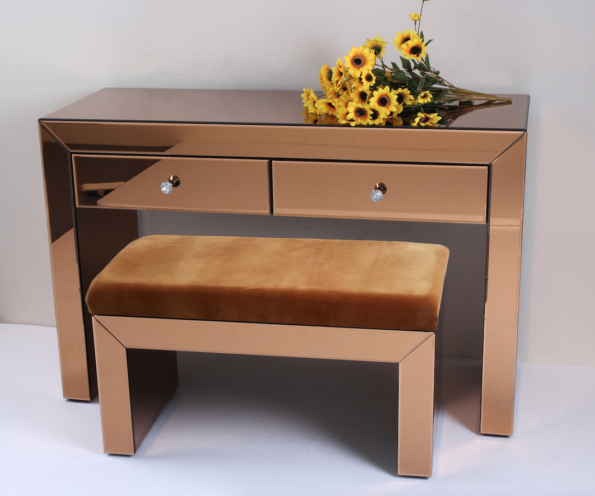 Kaptafel & hocker - Sepia