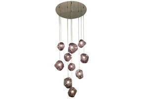 Hanglamp Rocks - rond 10 licht