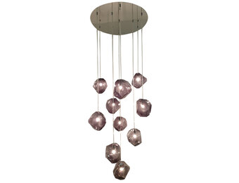 Hanglamp Rocks - rond 10 licht