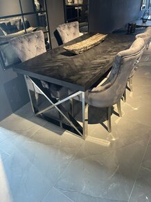 Eettafel Visgraat - Black Bonito rechthoek