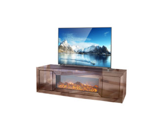 Tv-Meubel Sfeerhaard Blocci Mirror - Sepia