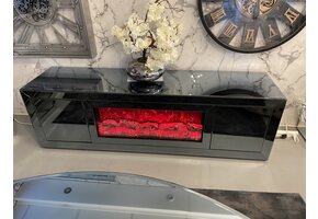 Tv-Meubel Sfeerhaard Blocci Mirror  - Antraciet