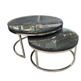 Salontafel Doblo Sleeper Wood - Diverse Kleuren (Glasplaat optioneel)