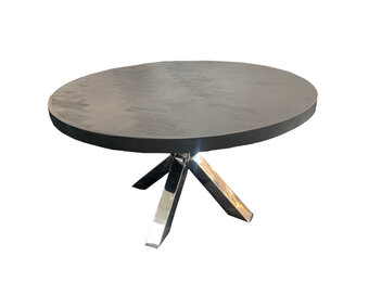 Eettafel Visgraat - 130 cm Black Bonito rond