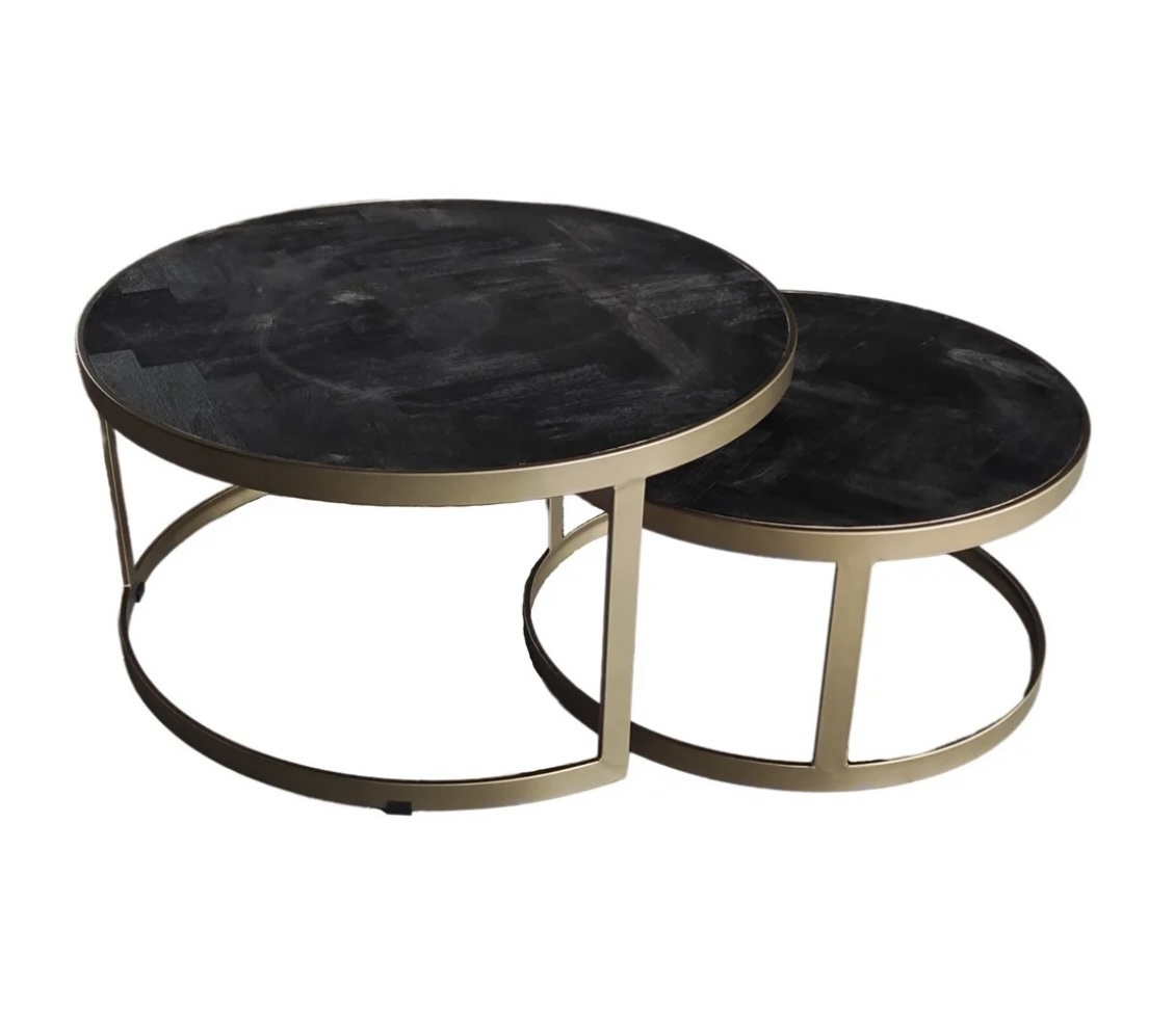 Visgraat Salontafel set van 2