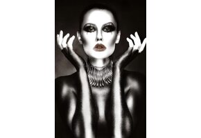 Plexiglas Schilderij zwarte  vrouw