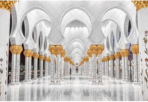 Plexiglas Schilderij  Moskee Abu Dhabi