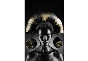 Plexiglas Schilderij  Afrika goud zwart