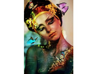 Plexiglas Schilderij Dame vlinder