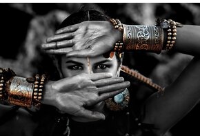 Plexiglas Schilderij Indiase vrouw