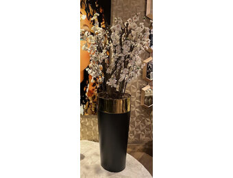 Goud zwart vaas blossom