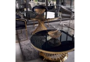 Meubelset spin goud marmer rond