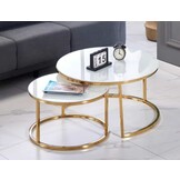 Doblo rond salontafel marmerlook