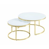 Doblo rond salontafel marmerlook