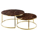 Doblo rond salontafel marmerlook