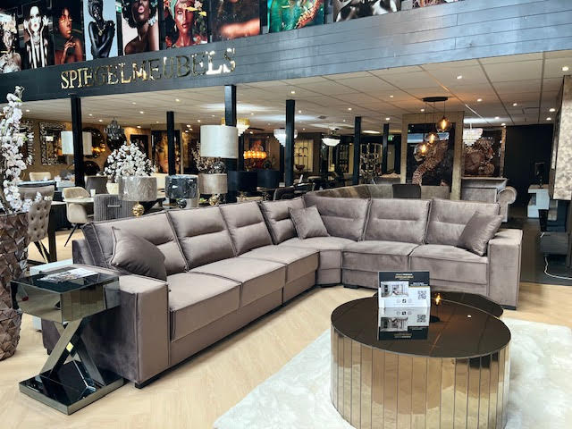 Verona velvet bankstel Taupe