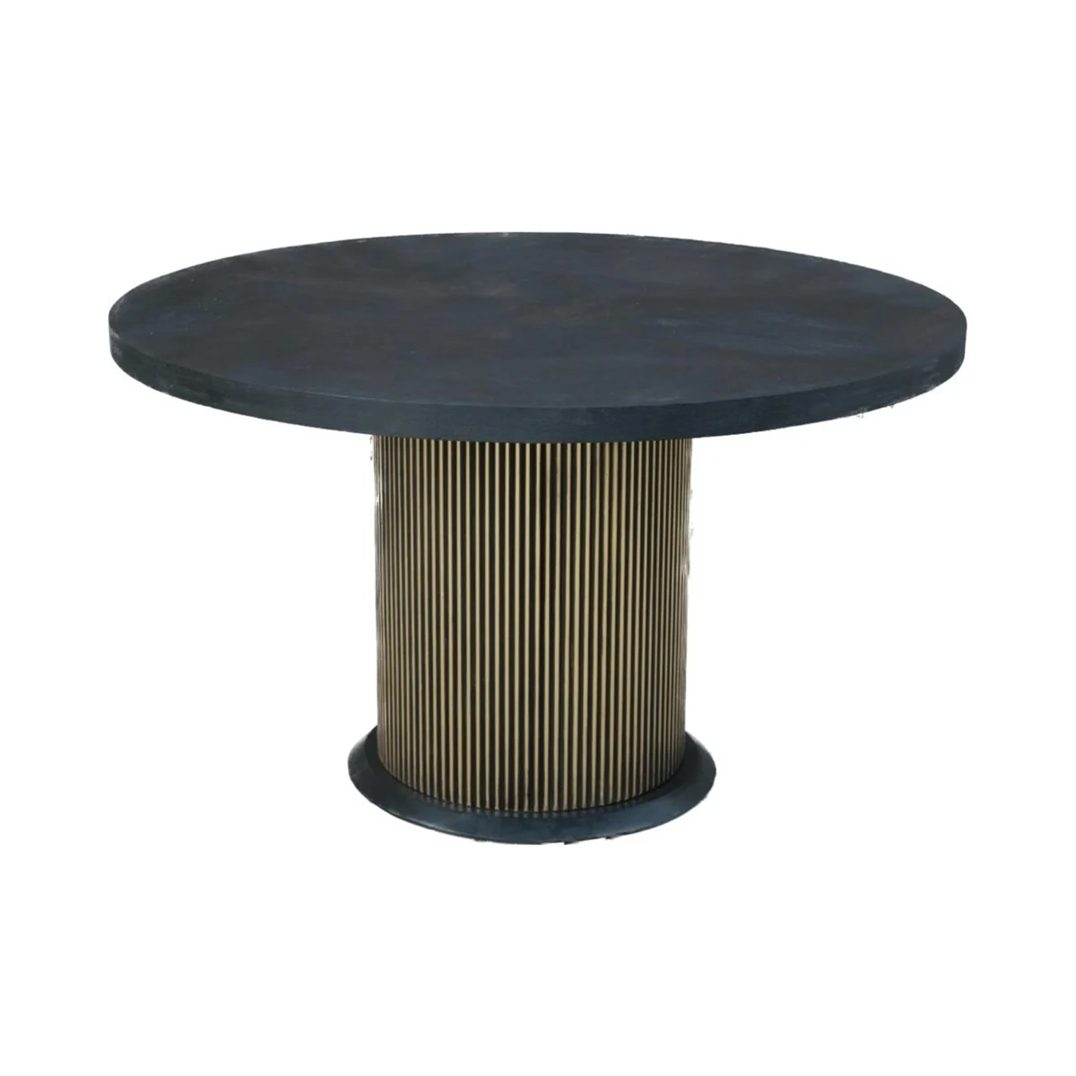Secret gold metal black bonito eettafel rond