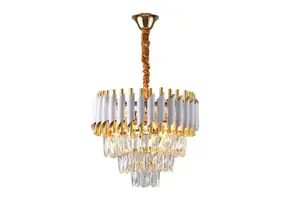 Hanglamp Pearl Chroom-Wit / Goud