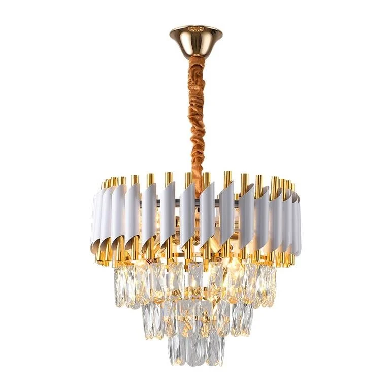 Hanglamp Pearl Chroom wit/goud 45
