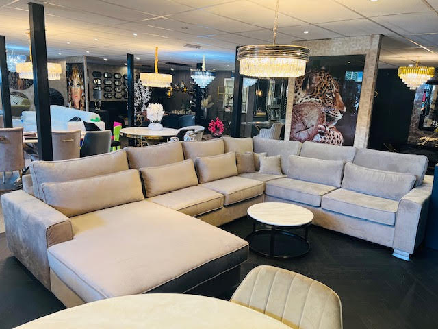 Velvet bankstel Taupe