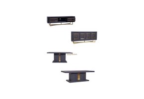 Black bonito compleet woonkamerset