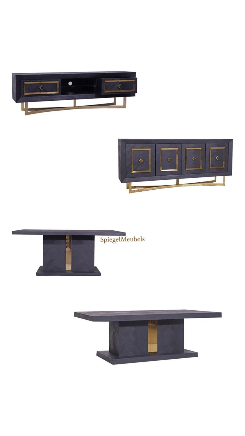 Black bonito compleet woonkamerset