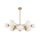 CEILING LAMP GOLD 6 ORBITS