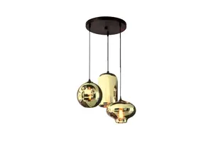 Hanglamp Knight - Goud 3  mix lichts