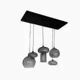 Hanglamp Knight - antraciet  5 mix lichts