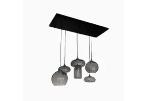 Hanglamp Knight -  antraciet  5 mix  lichts