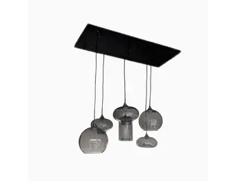 Hanglamp Knight -  antraciet  5 mix  lichts