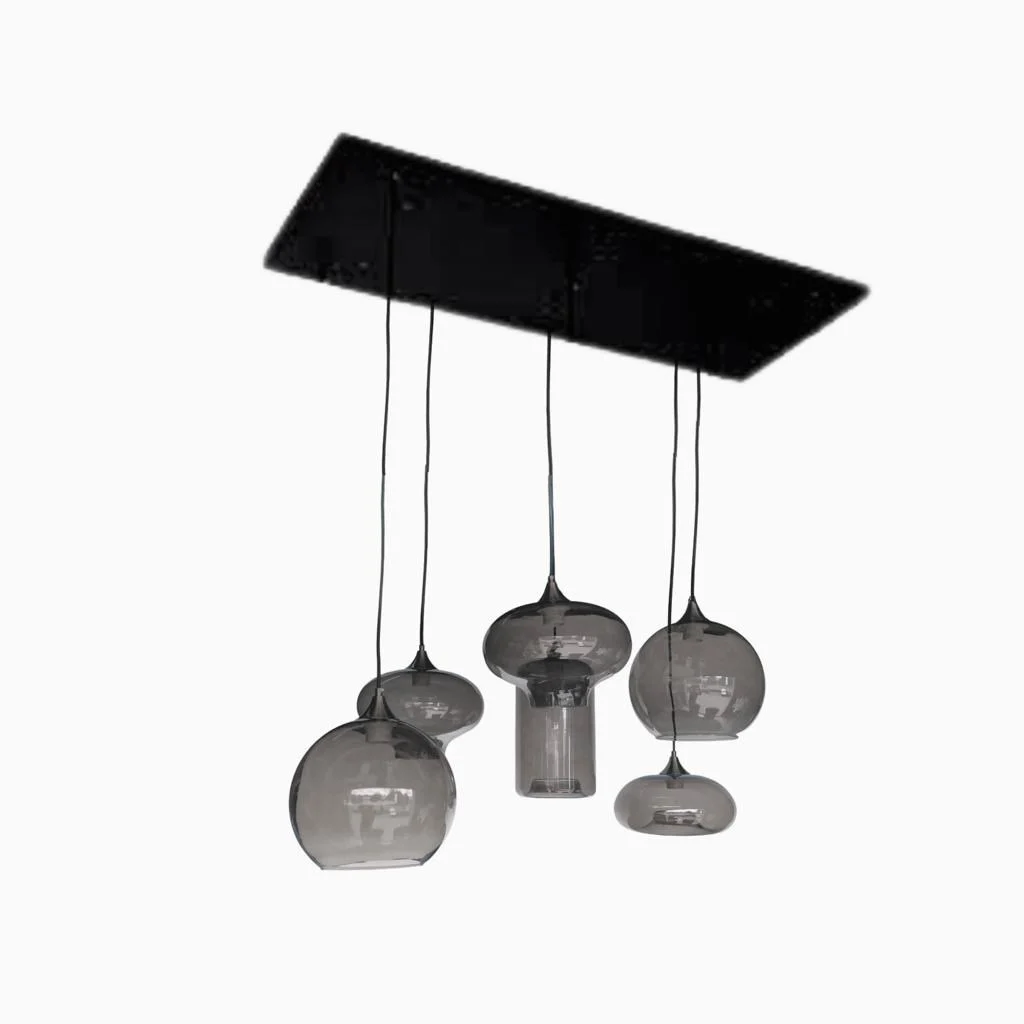 Hanglamp Knight - antraciet 5 mix lichts
