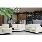 Romano u-bankstel  met tafel ertussen beige