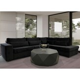 New bolton velvet hoekbank zwart