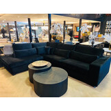 New bolton velvet hoekbank zwart