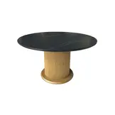 Eettafel Zwart/goud keramische blad