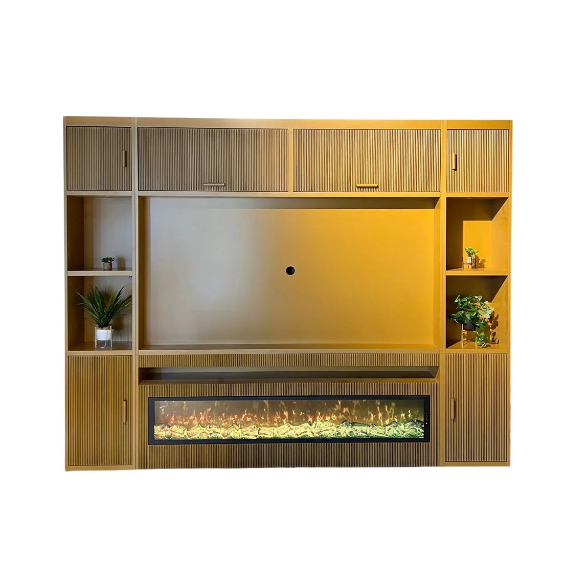 Veneer cinawall met haard